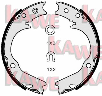 Kawe 09580 Parking brake shoes 09580: Buy near me in Poland at 2407.PL - Good price!