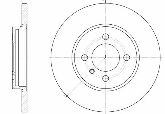 Kawe 6058 00 Unventilated front brake disc 605800: Buy near me in Poland at 2407.PL - Good price!