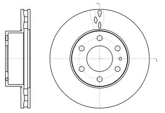 Kawe 61062 10 Front brake disc ventilated 6106210: Buy near me in Poland at 2407.PL - Good price!