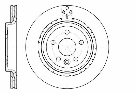 Kawe 61305 10 Rear ventilated brake disc 6130510: Buy near me in Poland at 2407.PL - Good price!