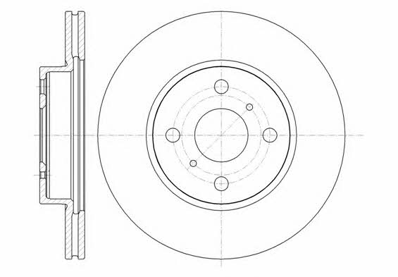 Kawe 61332 10 Front brake disc ventilated 6133210: Buy near me in Poland at 2407.PL - Good price!