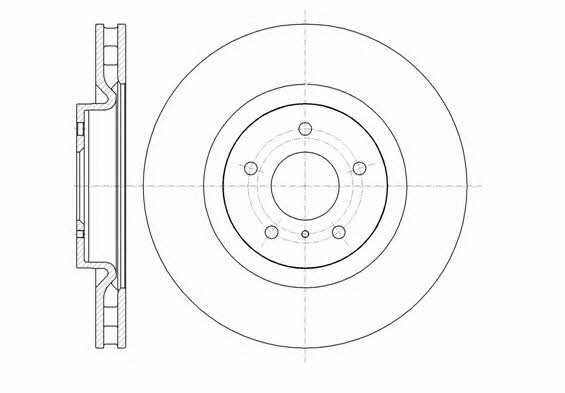 Kawe 61347 10 Front brake disc ventilated 6134710: Buy near me in Poland at 2407.PL - Good price!