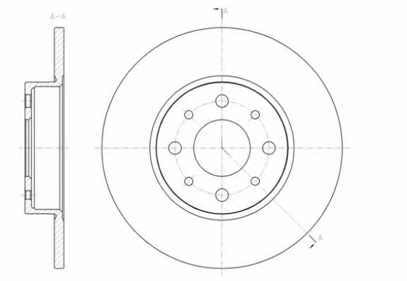 Kawe 61390 00 Rear brake disc, non-ventilated 6139000: Buy near me in Poland at 2407.PL - Good price!