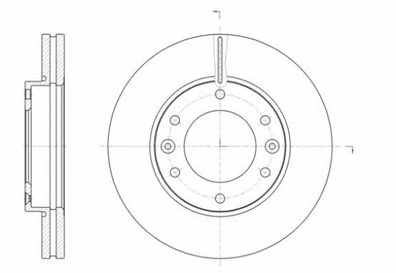 Kawe 61396 10 Front brake disc ventilated 6139610: Buy near me in Poland at 2407.PL - Good price!