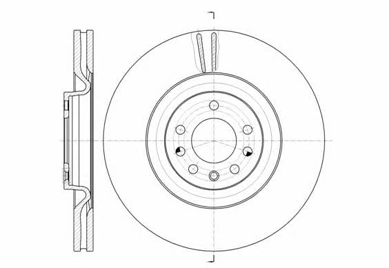 Kawe 61487 10 Front brake disc ventilated 6148710: Buy near me in Poland at 2407.PL - Good price!