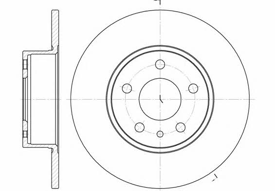 Kawe 6149 00 Rear brake disc, non-ventilated 614900: Buy near me in Poland at 2407.PL - Good price!