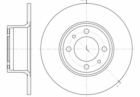 Kawe 6156 00 Unventilated front brake disc 615600: Buy near me in Poland at 2407.PL - Good price!