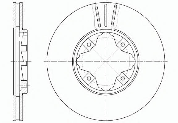 Kawe 6485 10 Front brake disc ventilated 648510: Buy near me in Poland at 2407.PL - Good price!