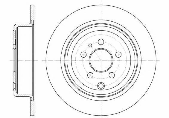 Kawe 6502 00 Rear brake disc, non-ventilated 650200: Buy near me in Poland at 2407.PL - Good price!