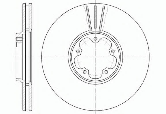 Kawe 6608 10 Front brake disc ventilated 660810: Buy near me in Poland at 2407.PL - Good price!