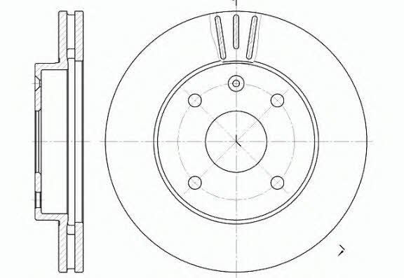 Kawe 6656 10 Front brake disc ventilated 665610: Buy near me in Poland at 2407.PL - Good price!