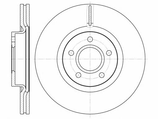 Kawe 6711 10 Front brake disc ventilated 671110: Buy near me in Poland at 2407.PL - Good price!