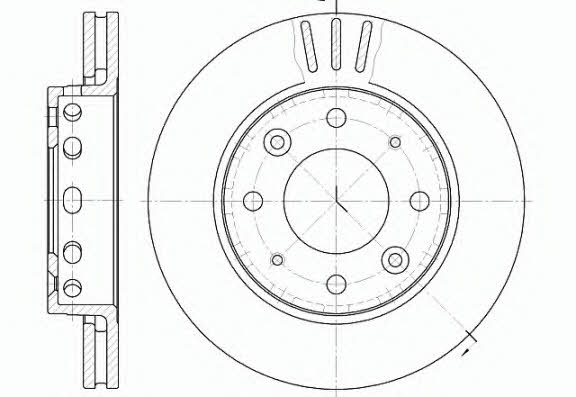 Kawe 6815 10 Тормозной диск передний вентилируемый 681510: Отличная цена - Купить в Польше на 2407.PL!