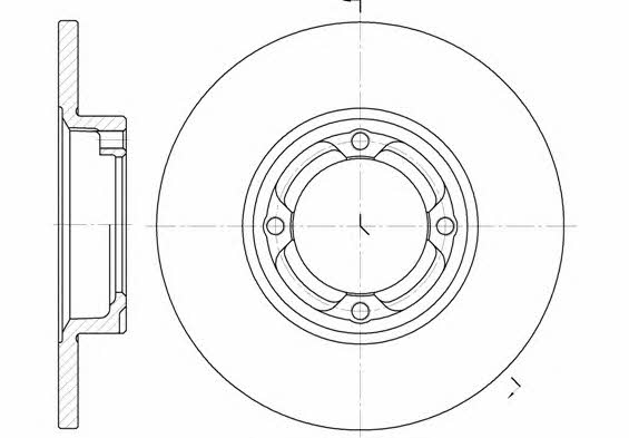 Kawe 6832 00 Unventilated front brake disc 683200: Buy near me in Poland at 2407.PL - Good price!