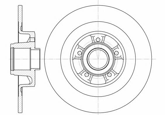 Kawe 6848 00 Rear brake disc, non-ventilated 684800: Buy near me in Poland at 2407.PL - Good price!