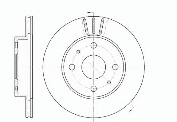 Kawe 6954 10 Front brake disc ventilated 695410: Buy near me in Poland at 2407.PL - Good price!