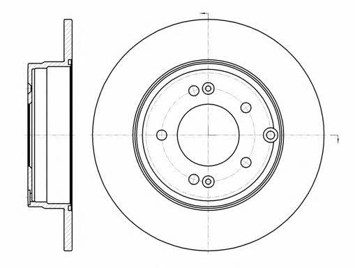 Kawe 6989 00 Rear brake disc, non-ventilated 698900: Buy near me in Poland at 2407.PL - Good price!