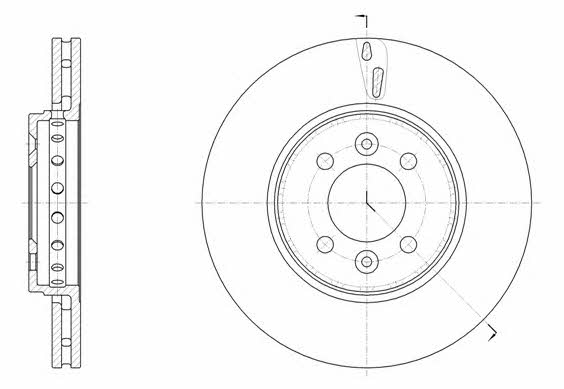 Kawe 61499 10 Front brake disc ventilated 6149910: Buy near me in Poland at 2407.PL - Good price!