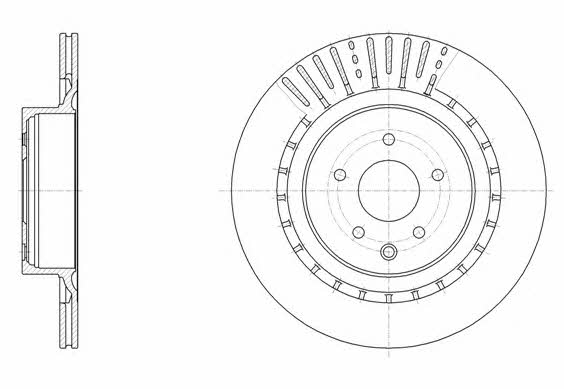 Kawe 61509 10 Rear ventilated brake disc 6150910: Buy near me in Poland at 2407.PL - Good price!