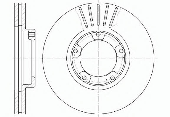 Kawe 61247 10 Front brake disc ventilated 6124710: Buy near me in Poland at 2407.PL - Good price!