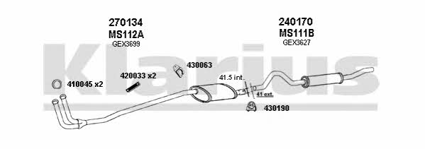 Klarius 120158E Układ wydechowy 120158E: Dobra cena w Polsce na 2407.PL - Kup Teraz!