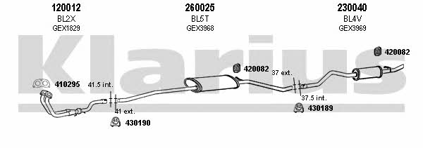 Klarius 120163E Exhaust system 120163E: Buy near me in Poland at 2407.PL - Good price!