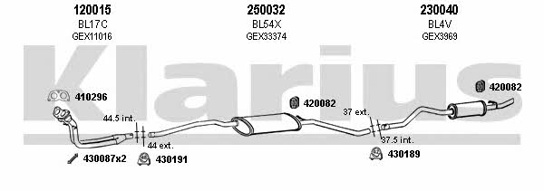  120167E Exhaust system 120167E: Buy near me in Poland at 2407.PL - Good price!