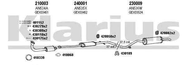  120340E Exhaust system 120340E: Buy near me in Poland at 2407.PL - Good price!