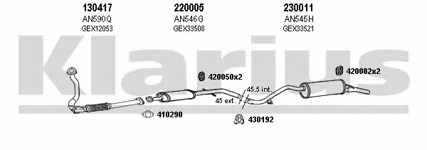 Klarius 120347E Układ wydechowy 120347E: Dobra cena w Polsce na 2407.PL - Kup Teraz!