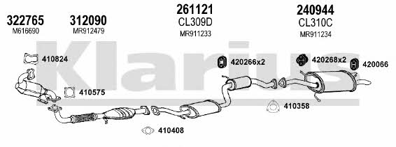 Klarius 210244E Exhaust system 210244E: Buy near me at 2407.PL in Poland at an Affordable price!