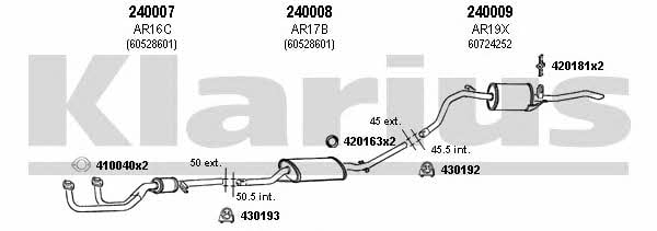 Klarius 030018E Exhaust system 030018E: Buy near me in Poland at 2407.PL - Good price!