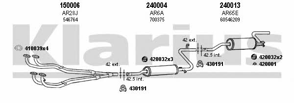 Klarius 030044E Exhaust system 030044E: Buy near me in Poland at 2407.PL - Good price!