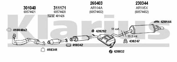 Klarius 030142E Układ wydechowy 030142E: Atrakcyjna cena w Polsce na 2407.PL - Zamów teraz!