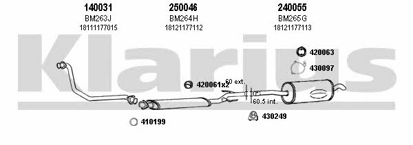 Klarius 060156E Exhaust system 060156E: Buy near me in Poland at 2407.PL - Good price!