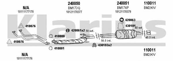 Klarius 060178E Exhaust system 060178E: Buy near me in Poland at 2407.PL - Good price!