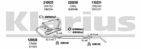  180108E Exhaust system 180108E: Buy near me in Poland at 2407.PL - Good price!