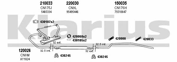  180110E Exhaust system 180110E: Buy near me in Poland at 2407.PL - Good price!