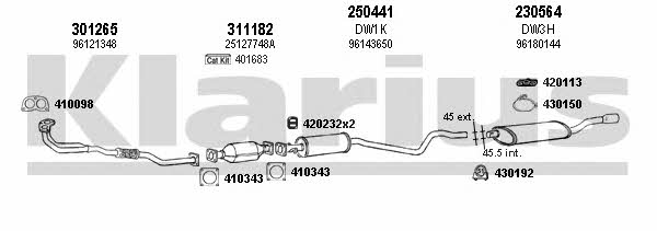 Klarius 310005E Система выпуска отработаных газов 310005E: Отличная цена - Купить в Польше на 2407.PL!
