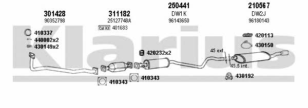 Klarius 310022E Układ wydechowy 310022E: Dobra cena w Polsce na 2407.PL - Kup Teraz!