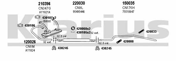  180222E Exhaust system 180222E: Buy near me in Poland at 2407.PL - Good price!
