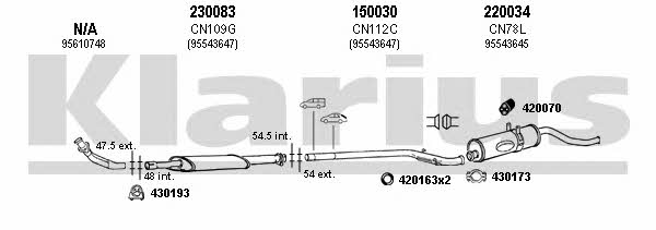 Klarius 180237E Exhaust system 180237E: Buy near me in Poland at 2407.PL - Good price!