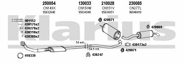 Klarius 180367E Exhaust system 180367E: Buy near me in Poland at 2407.PL - Good price!