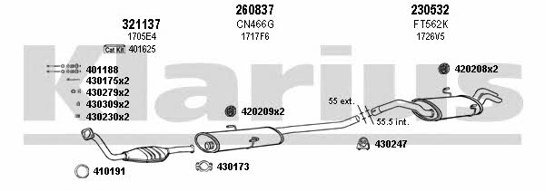  180410E Abgasanlage 180410E: Kaufen Sie zu einem guten Preis in Polen bei 2407.PL!