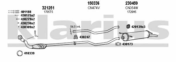 Klarius 180461E Exhaust system 180461E: Buy near me in Poland at 2407.PL - Good price!