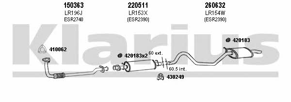 Klarius 090186E Система випуску відпрацьованих газів 090186E: Приваблива ціна - Купити у Польщі на 2407.PL!