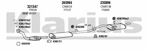 Klarius 180537E Exhaust system 180537E: Buy near me in Poland at 2407.PL - Good price!