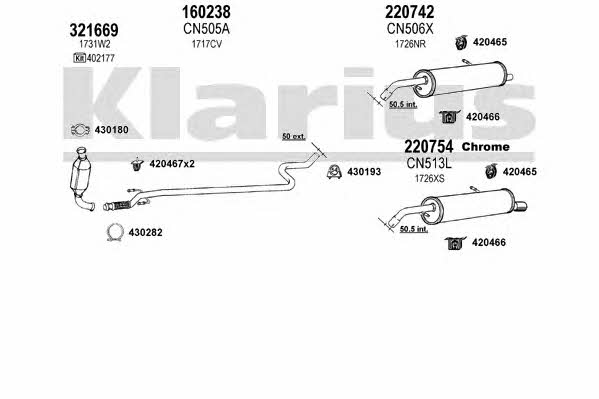 Klarius 180592E Система выпуска отработаных газов 180592E: Отличная цена - Купить в Польше на 2407.PL!