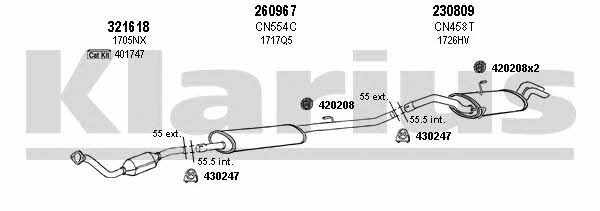 Klarius 180611E Exhaust system 180611E: Buy near me in Poland at 2407.PL - Good price!