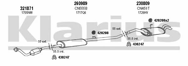 Klarius 180658E Exhaust system 180658E: Buy near me in Poland at 2407.PL - Good price!