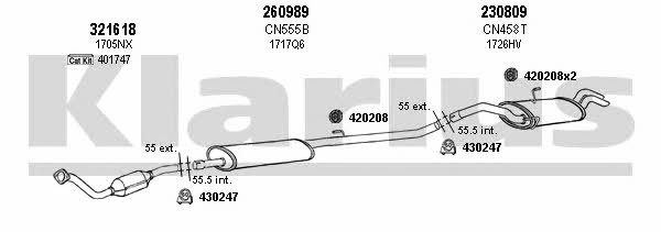 Klarius 180659E Exhaust system 180659E: Buy near me in Poland at 2407.PL - Good price!